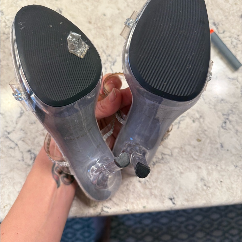 Ellie Silver Rhinestone Heels - Picture 4 of 4